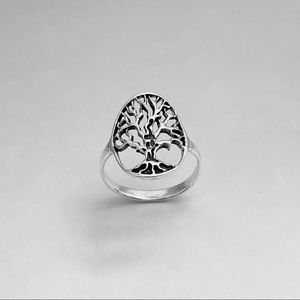 Sterling Silver Tree of Life Ring, Fortune Rings, Leaf Jewelry, Plant Rings